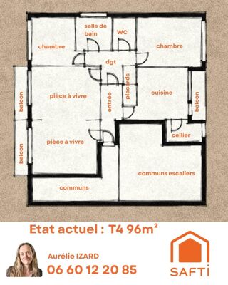  Appartement � vendre 4 pi�ces 96 m�