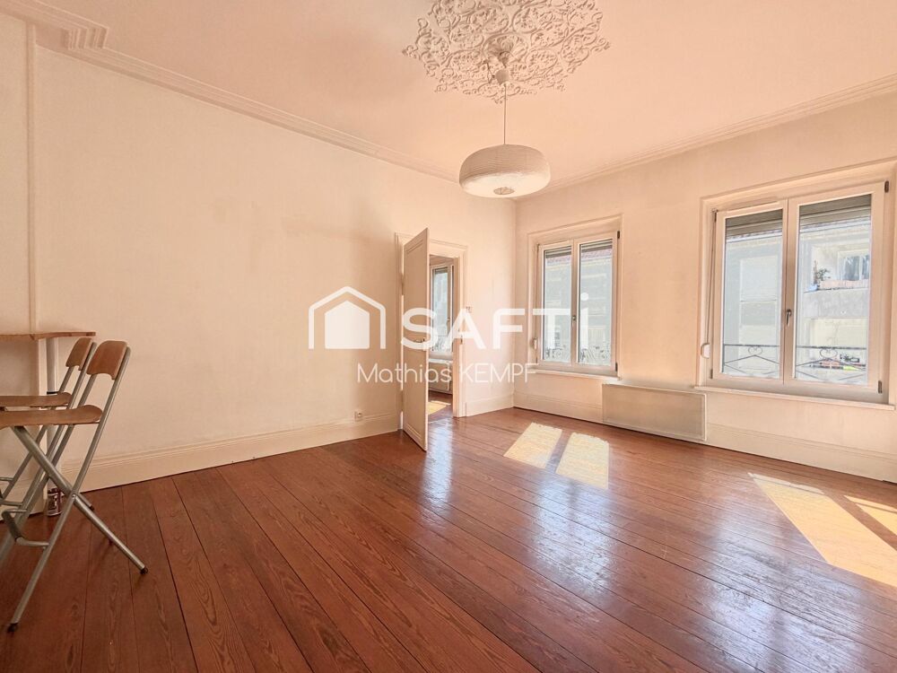 Appartement KRUTENAU - 60m² - Beaux volumes & cave