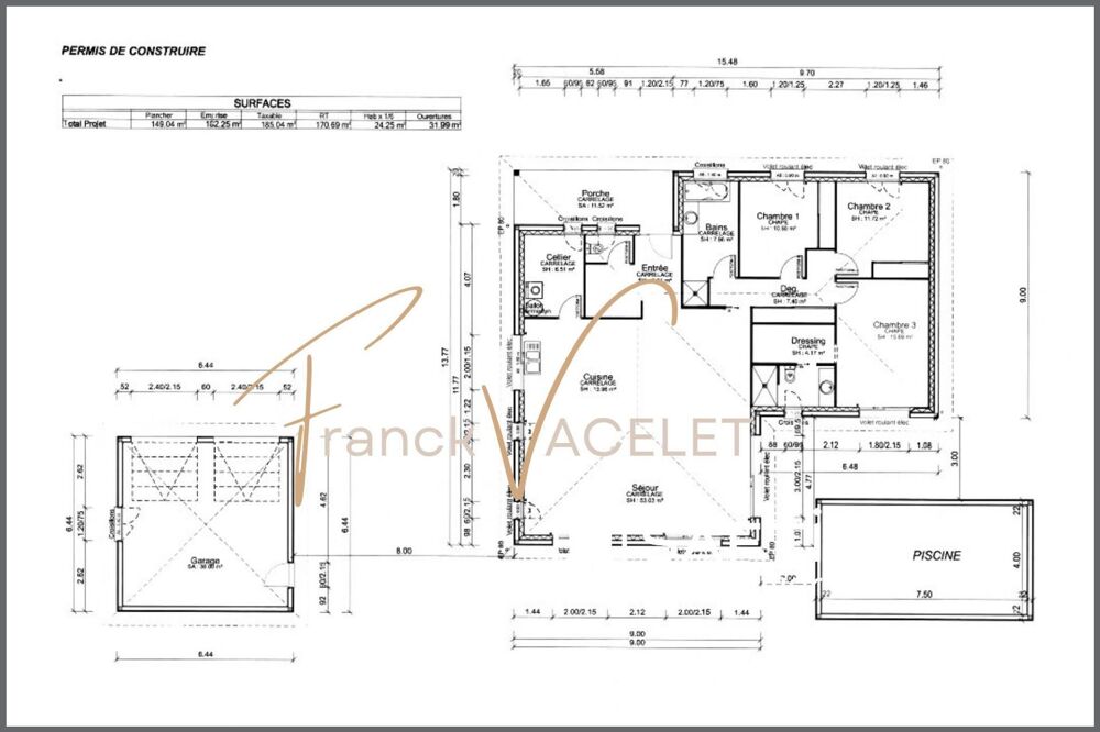 Vente Maison Projet de villa de plain-pied avec piscine - Permis accordé Gironde-sur-dropt