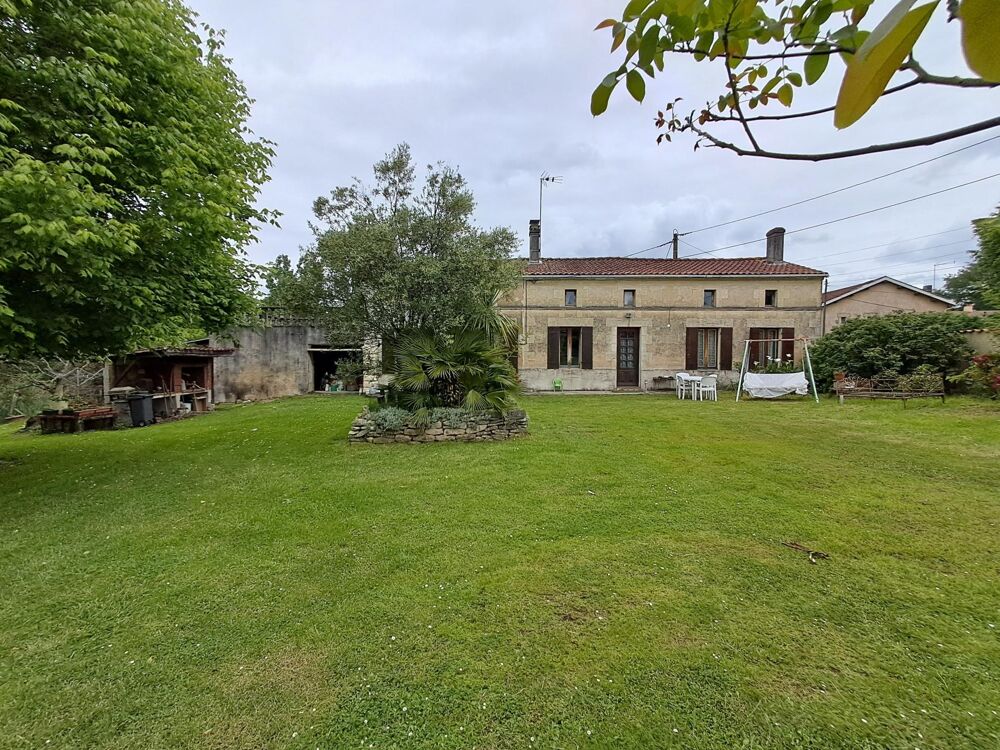 Maison girondine et double garage avec étang sur 3,2 hectares