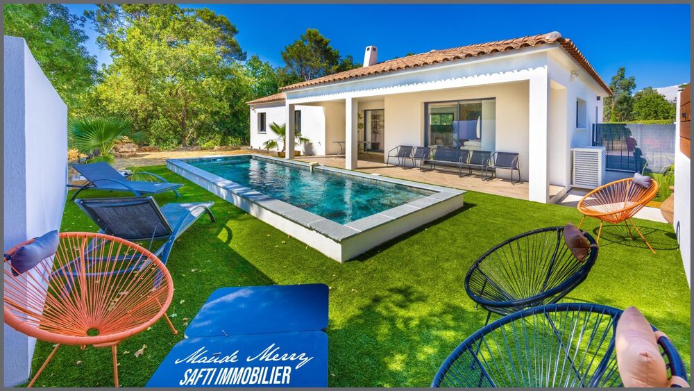 Villa contemporaine de plain-pied de 126 m2 - 3 chambres dont une suite parentale - un bureau - un garage de 35 m2 - chalet en b