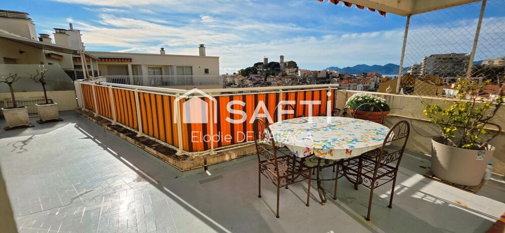 Vente Appartement CENTRE CANNES 3 PIECES 95 M2 DERNIER ETAGE VUE MER Cannes