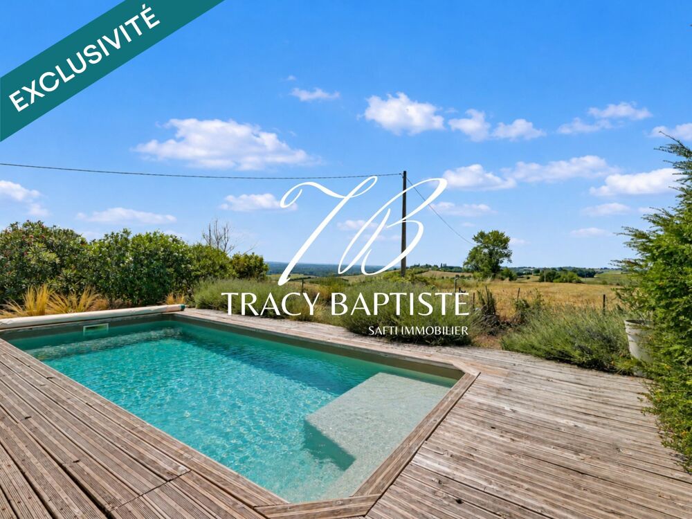 Maison de caractère avec piscine, 5 chambres et vue dégagée