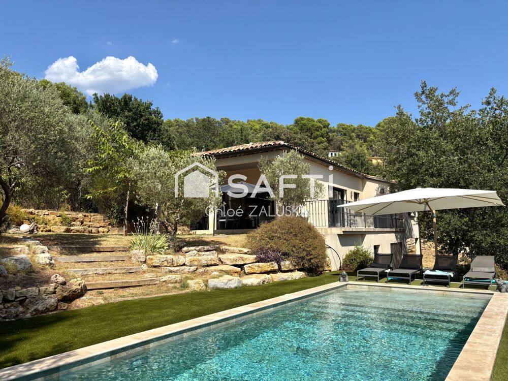 Vente Maison Lorgues – Maison contemporaine de plain-pied, piscine et cadre naturel privilégié Lorgues