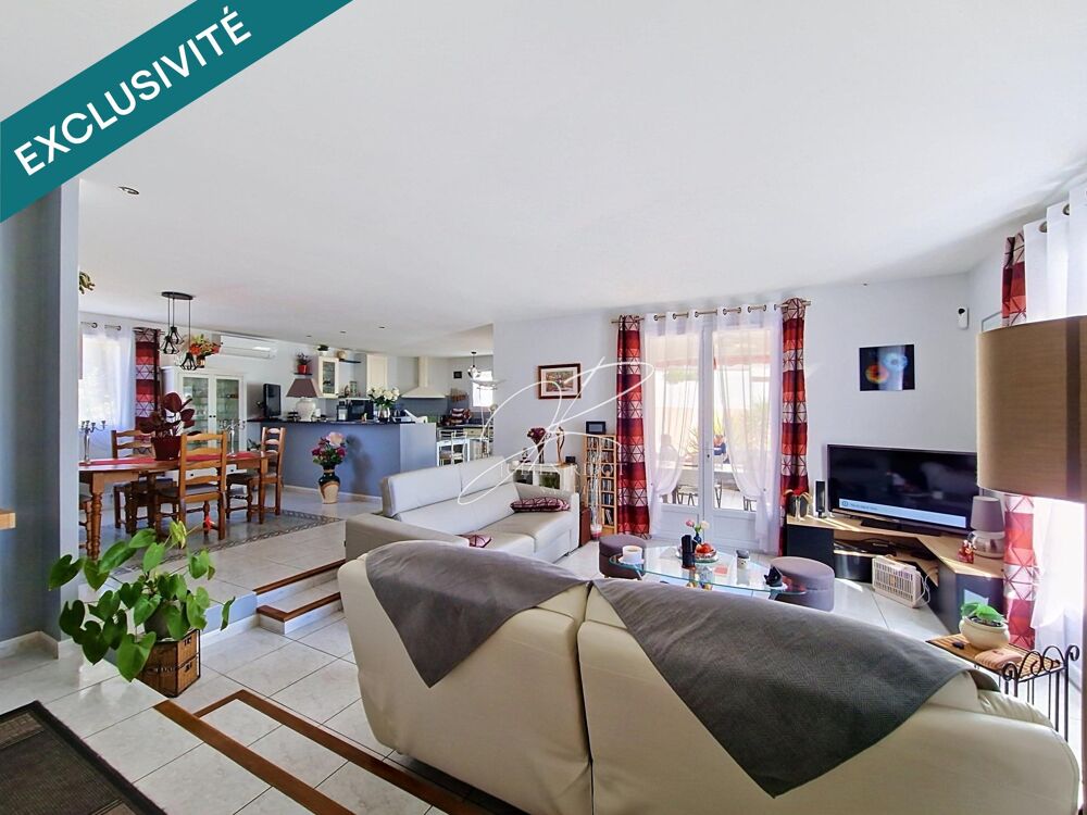 Vente Maison Villa T4 3 chambres 120 m² piscine et garage Lespignan