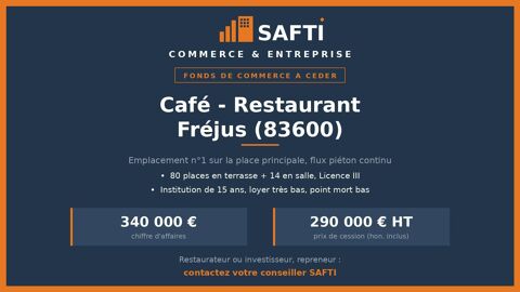 Emplacement n&deg;1 : Loyer 4% du CA, Flux Continu 290000 83600 Frejus