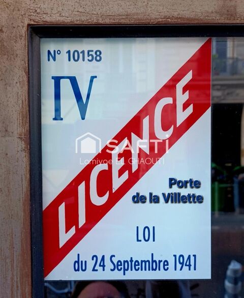Grande BRASSERIE Licence 4 avec APPARTEMENT 70m² 595000 75019 Paris 19e arrondissement