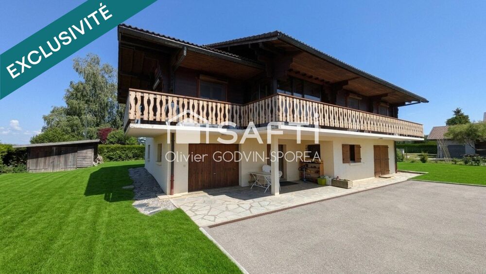 Vente Maison Chalet sur sous-sol total sur terrain clos de 1200m2 Vinzier