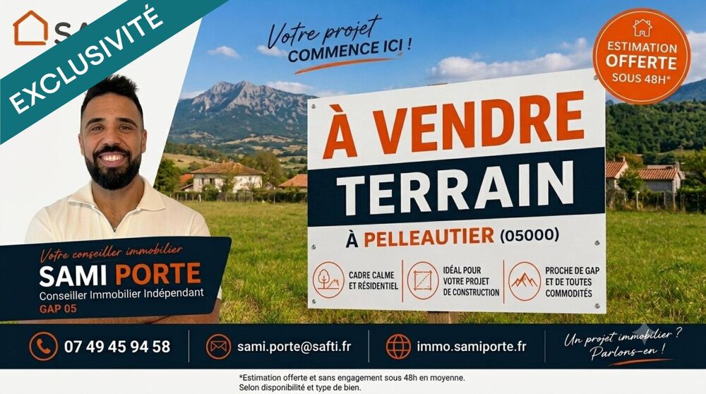 Vente Terrain Terrain viabiliser Pelautier Pelleautier