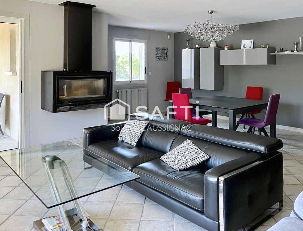 Maison rénovée de 188 m², 5 chambres, piscine, 3 grands garages