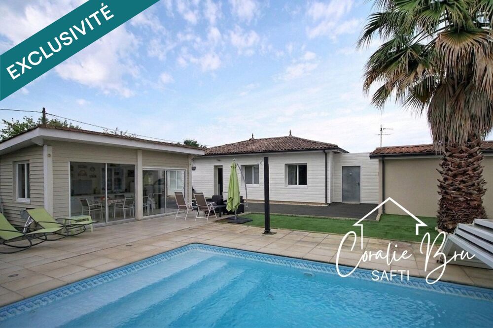 Vente Maison Maison 135 m² avec piscine et jardin paysager Saint-caprais-de-bordeaux