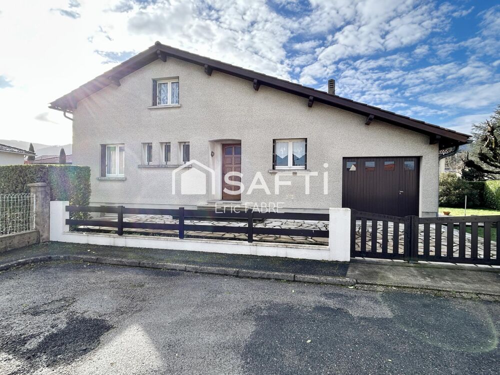 Vente Maison Maison salon salle manger 3 chambres, mezzanine, sous-sol complet, jardin, terrasse, garage Aussillon