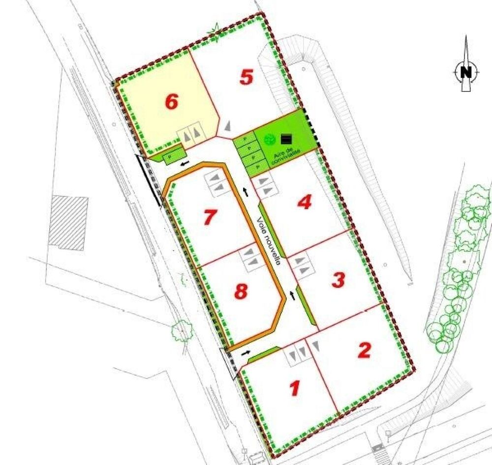Vente Terrain Terrain à bâtir de 428 m² – Viabilisé & Libre de constructeur – Dans un mini-lotissement, sans mitoyenneté ! Goven