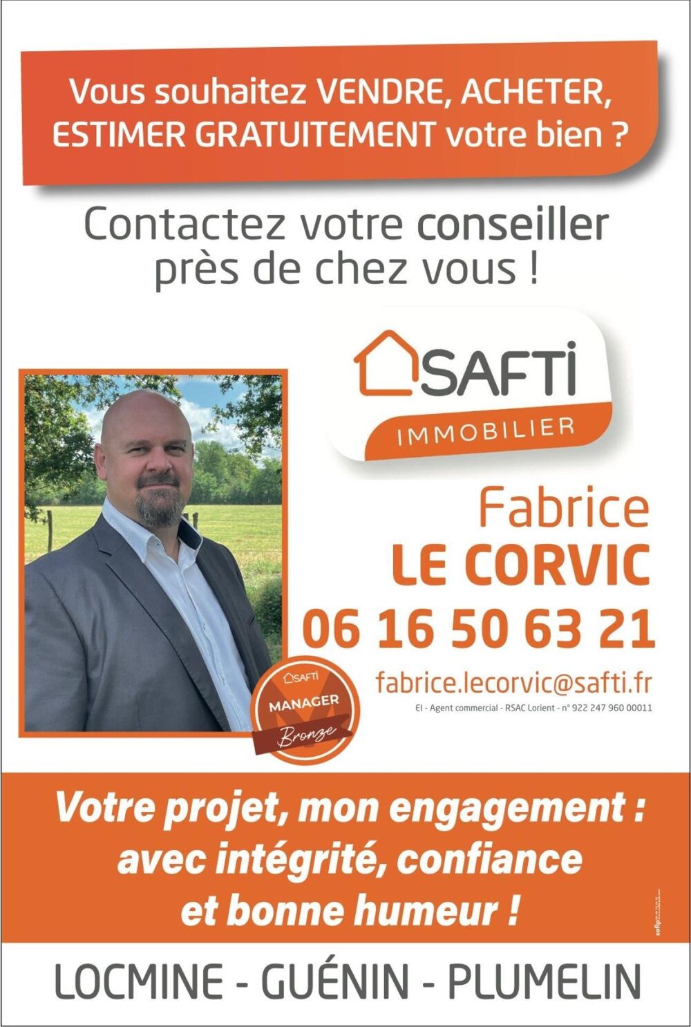 Vente Terrain TERRAIN CONSTRUCTIBLE DE 1394 M2 À CLEGUEREC Cleguerec