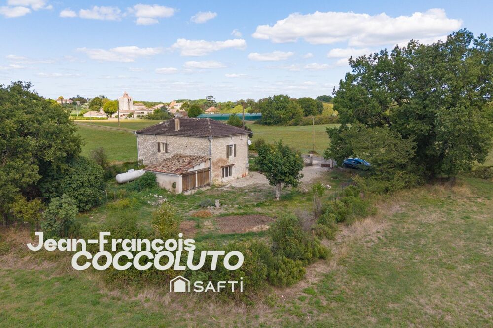Vente Maison Maison ancienne en pierre de 65 m² avec deux chambres, garage, cave et jardin arboré Porte du quercy