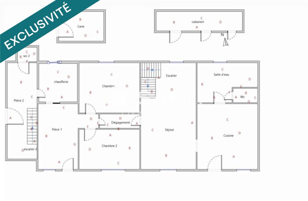 Double maison fort potentiel de réaménagement