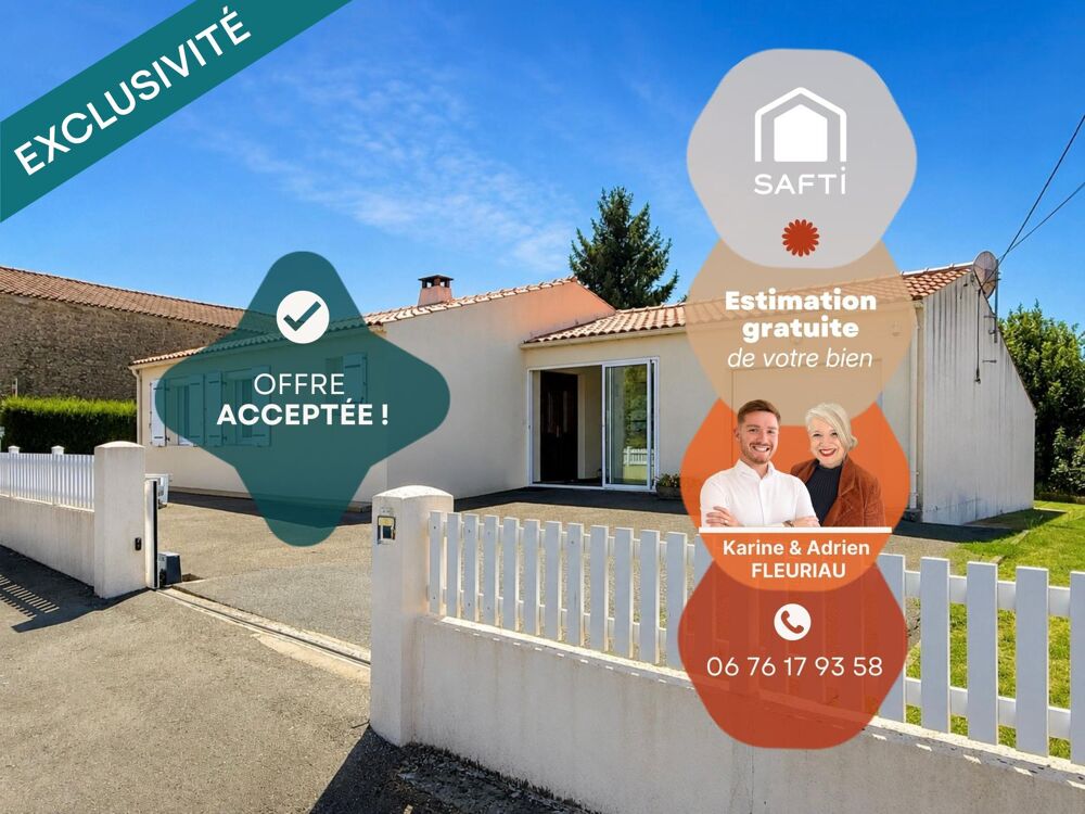 Maison de plain-pied 2 chambres, véranda, garage, dépendance et jardin clos
