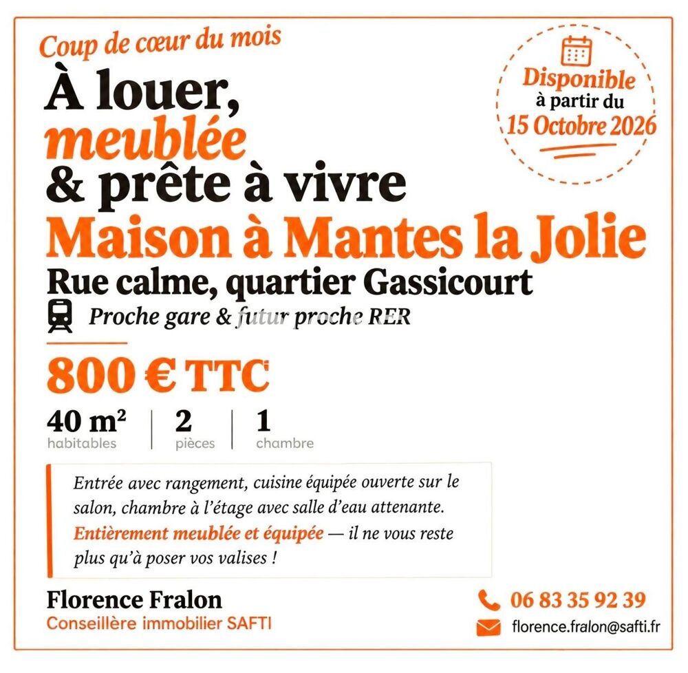 Location Maison Location Maison T2 ... mieux qu'un appartement ! Mantes-la-jolie