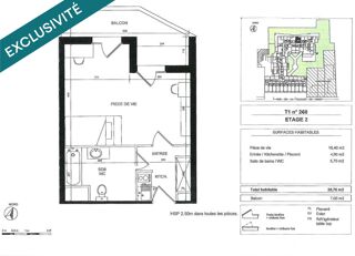  Appartement � vendre 1 pi�ce 28 m�