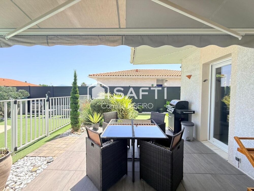 PERPIGNAN,SECTEUR CATALUNYA, MAISON 4 FACES PLAIN PIED, EXTERIEUR ARBORE, PISCINE