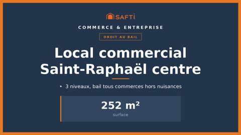 Droit au bail 252 m&sup2;, centre de Saint-Rapha&euml;l 49000 83700 Saint-raphael
