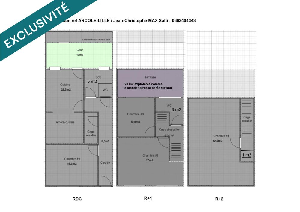 Maison 4 chambres avec extérieur