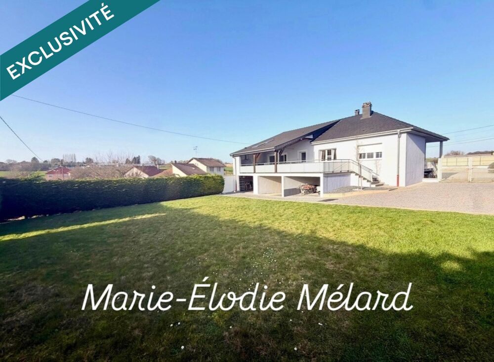 Maison plain-pied surélevé sur 12 ares -vue champs- grands garages de 93m²