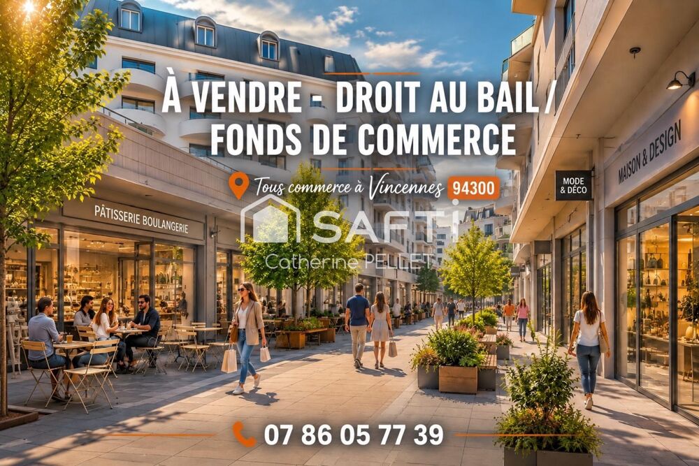   Rare à Vincennes – Tous commerces avec extraction – Loyer 1 100 € HT/mois 