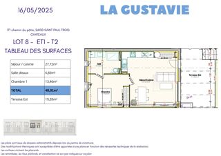  Appartement  vendre 2 pices 48 m