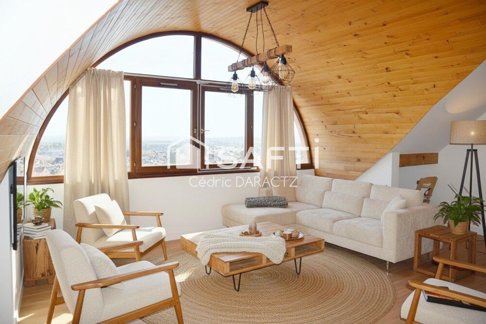 Attique cosy en duplex rare avec vue imprenable sur le Mont Blanc et le Jura