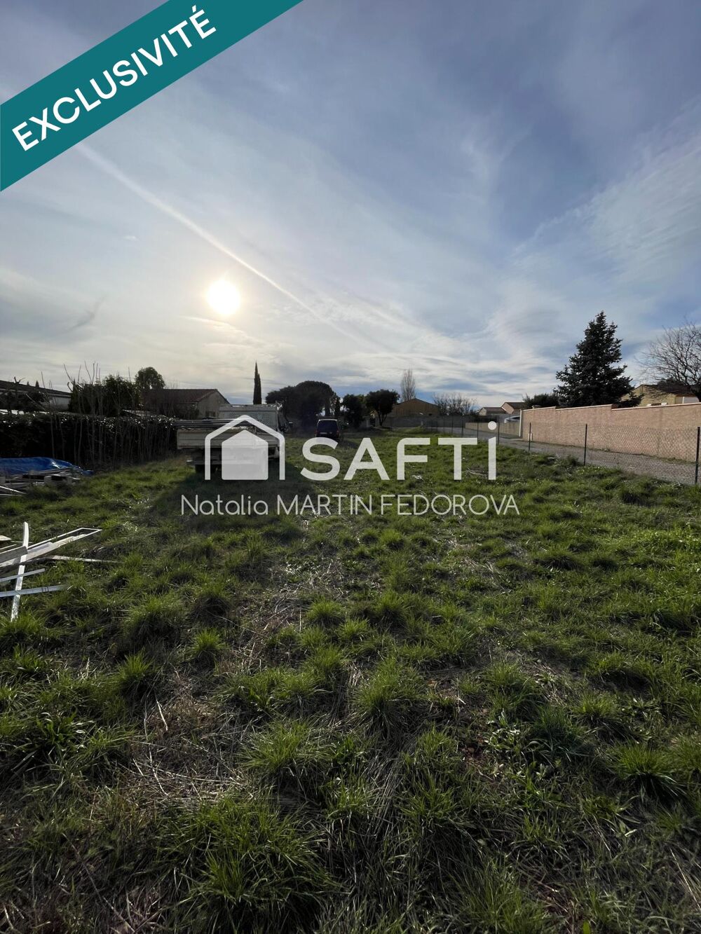 Vente Terrain 34800 CANET TERRAIN CONSTRUCTIBLE 950 M2 VIABILISE Canet