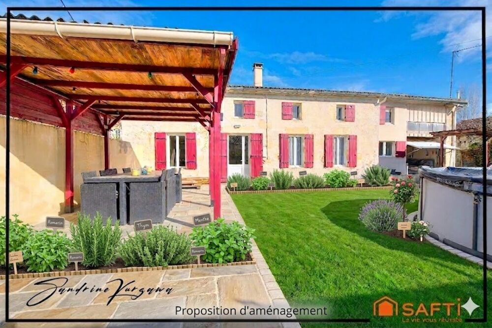 Vente Maison Maison en pierre, grand salon, 3 chambres, garage Berson