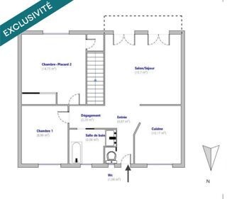  Maison � vendre 3 pi�ces 60 m�