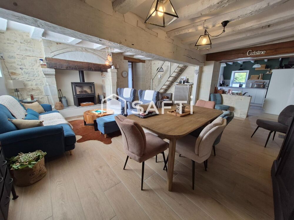 Vente Maison DEMEURE & CACHET 3ch + Cheminée + Parc + Rivière Descartes