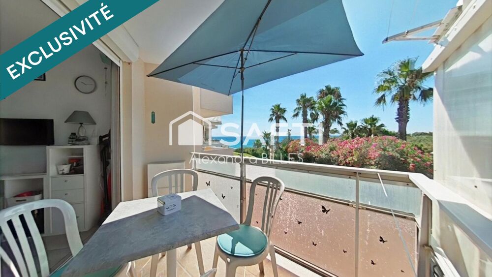 Vente Appartement Front de mer – Studio cabine rénové avec vue mer, terrasse, piscine et accès direct à la plage Saint-cyprien