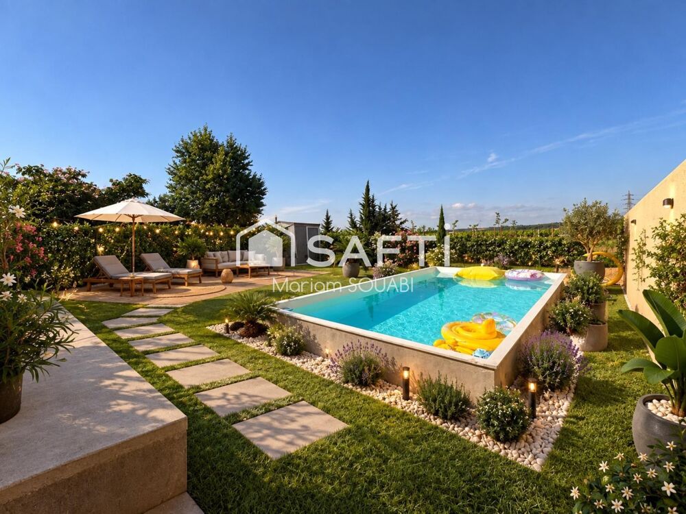 Villa d'environ 109m², parcelle 499m² vue sur vignes