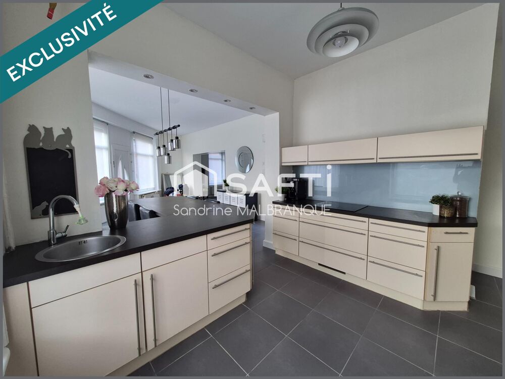 Vente Maison Exclusivité LIÉVIN 62800_Maison lumineuse d'environ 94m2_2 chambres + 2 bureaux _  combles aménageables _ jardin clos sans vis à Lievin