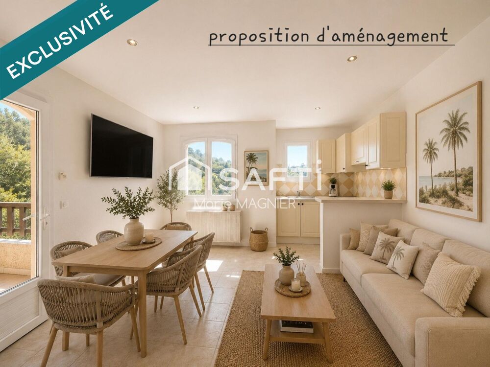 Coup de coeur aux Issambres ! Appartement T2 de 36m2 rénové, lumineux et au calme, avec terrasse, aperçu mer et accès à une pisci