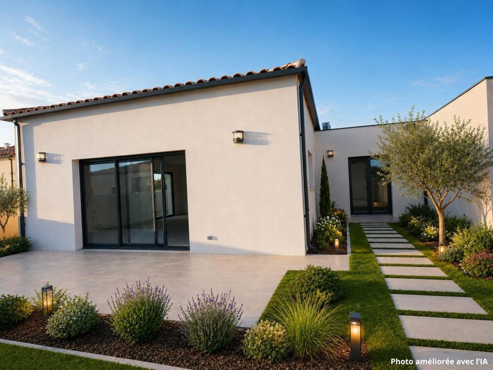 Villa plain pied 115m² sur terrain de 400m² avec grand garage