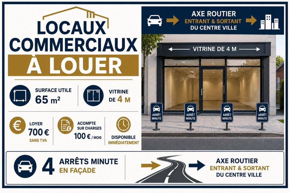   Local à louer – Emplacement stratégique à proximité de la Place Napoléon 