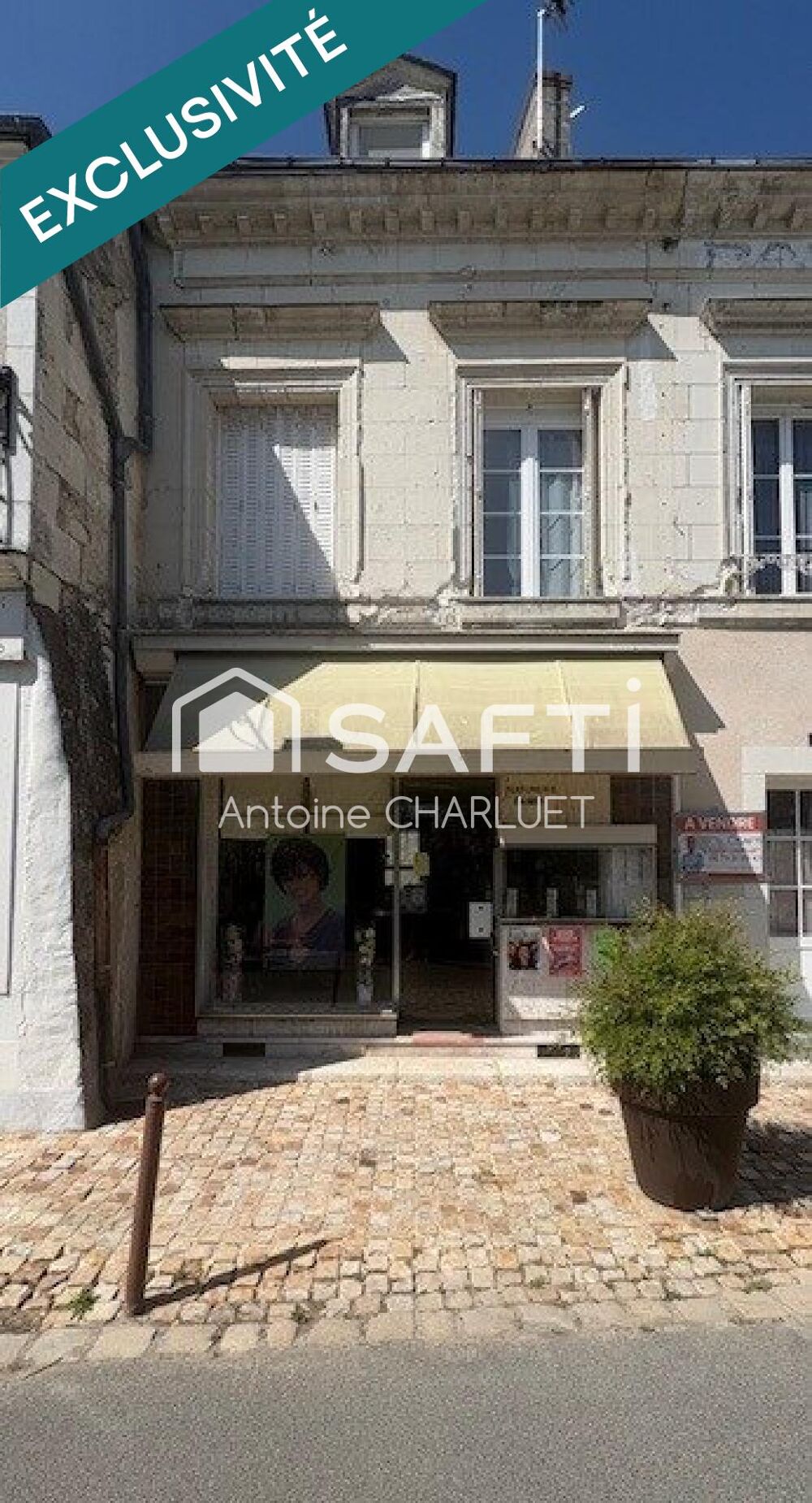  Murs commerciaux de 35 m² et appartement au dessus de 59 m² 