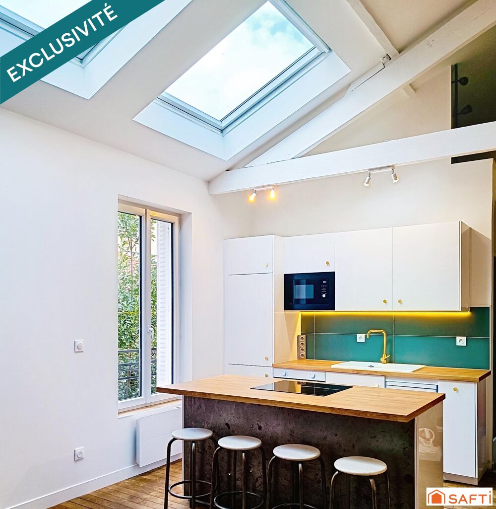 Superbe LOFT sur cour, au calme et à 1mn du métro