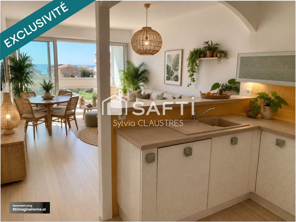 Vente Appartement CARNON-PLAGE T3 74m2 VUE MER à 150m de la PLAGE AVEC BOX FERMÉ Carnon-plage