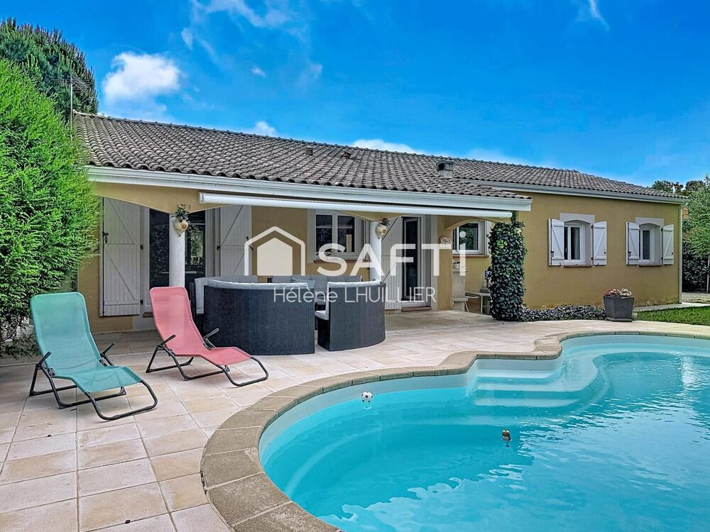 FONSORBES  Villa T5 de 127m² plain-pied avec piscine, garage et carport.