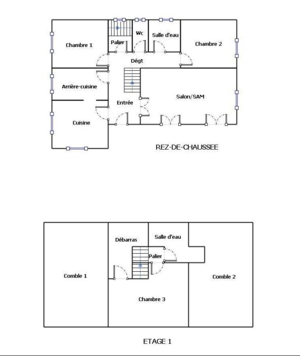 Maison familiale avec dépendance, préau et jardin.