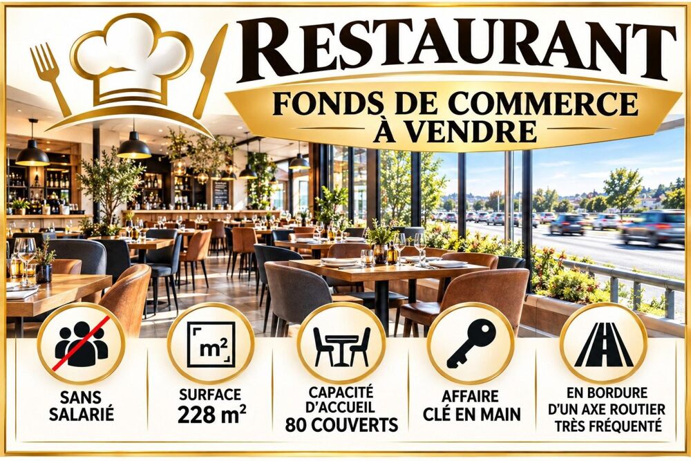   Belle opportunité de reprise : restaurant reconnu, emplacement stratégique et clientèle fidélisée ! 