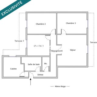  Appartement � vendre 4 pi�ces 73 m�