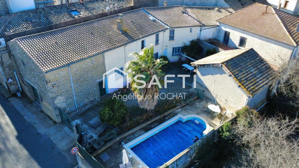 Vente Maison Grande bâtisse + 500m2 garage 190m2 + grenier 150m2  au centre de Magalas Magalas