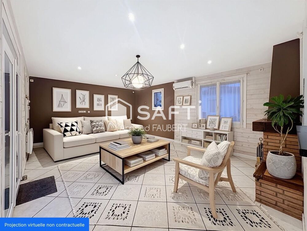 Maison 105m2 de plain-pied avec jardin et terrasse