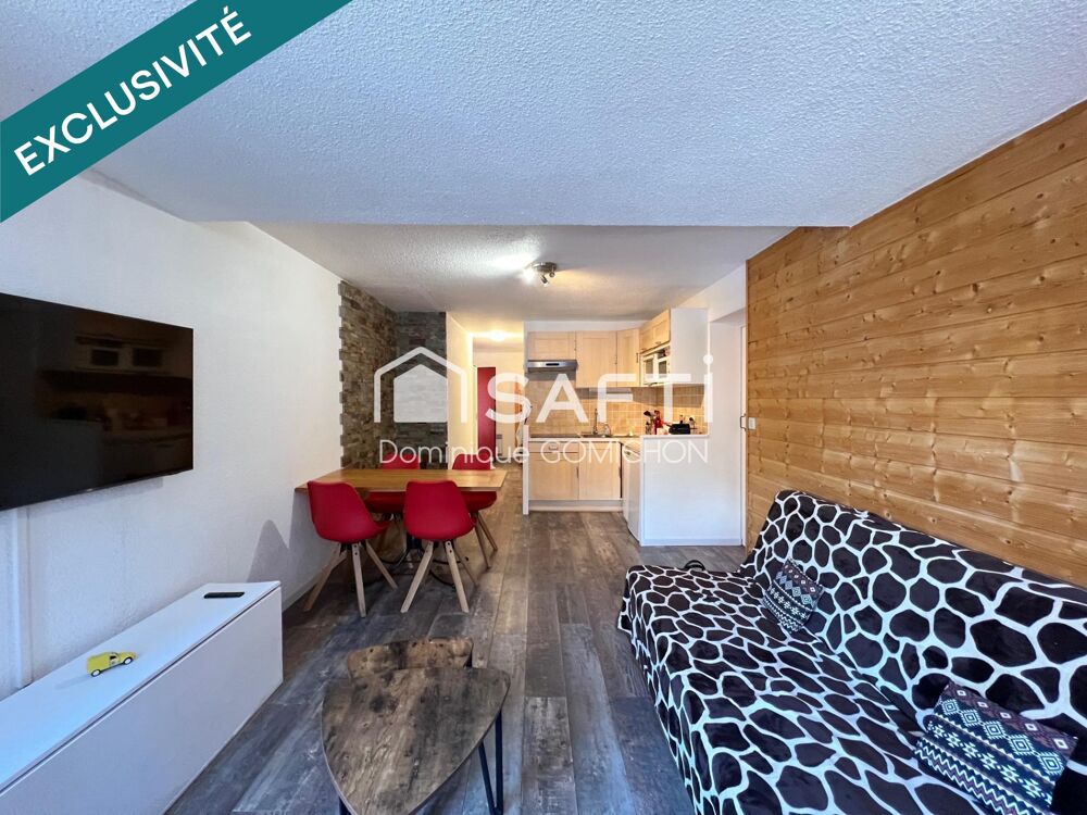 Spacieux studio avec coin nuit lit double, coin montagne et vue dégagée